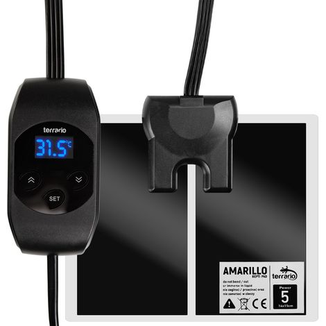 Tappetino riscaldante per terrario, termostato LCD per rettili, con memoria, 5W (1/5)