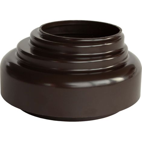 INEFA Raccord tuyau de descente à l'évacuation, accessoires en PVC tuyau de descente, montage simple par emboîtement, Made in Germany - 75mm brun foncé (1/5)