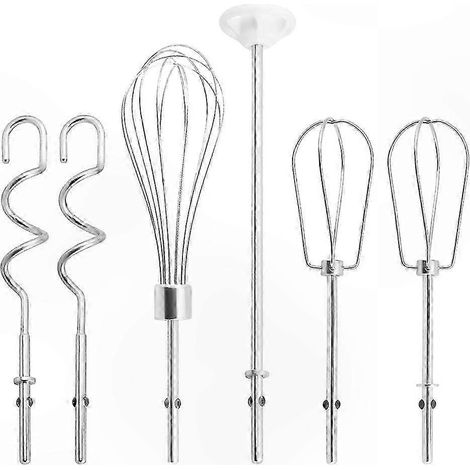 Schneebesen, Knethaken und Rührwelle aus Edelstahl für elektrische Küchenmaschinen, robustes Zubehör für Handmixer (1/5)