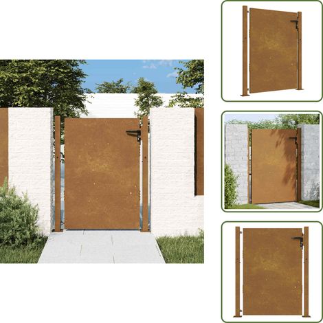 Cancello resistente - vidaXL Cancello da giardino 100x125 cm in acciaio Corten - Cancello anticorrosivo