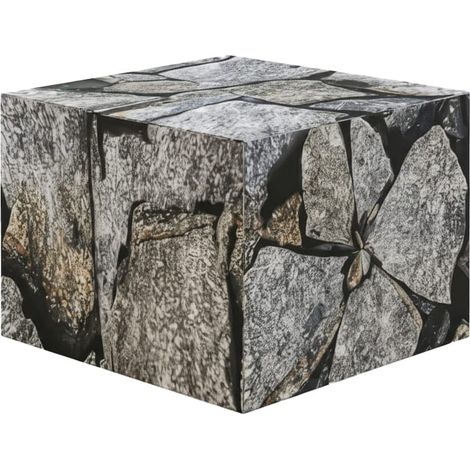 Taburete/Puf moderno en forma de cubo "M谩rmol" (1/5)