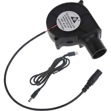 Portable à ventilation Type C PD 12V pour barbecue, ventilateur air BBQ extérieur, souffleur barbecue portable, ventilateur de grillade. (1/4)