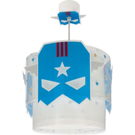 Lustre Chambre Lampe Suspension Plafonnier Pour Enfants, Blue Hero Super-héros, 61812M, E27 (1/5)