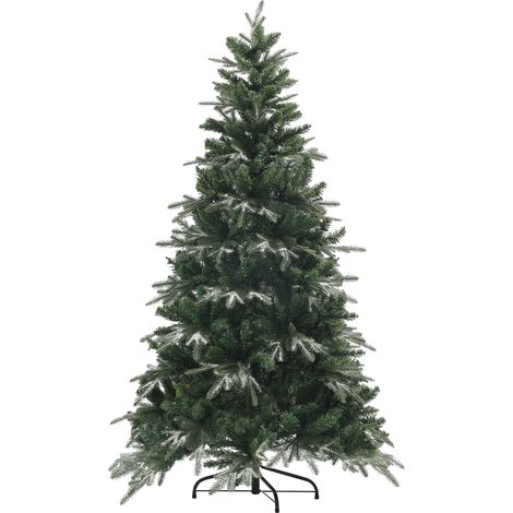 HOMCOM Albero di Natale Finto Ø110x180 cm con 850 Rami Verde (1/5)