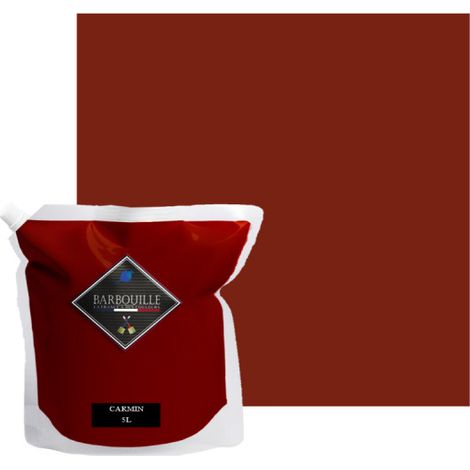 Peinture acrylique velours murs et plafonds 5L Rouge Carmin