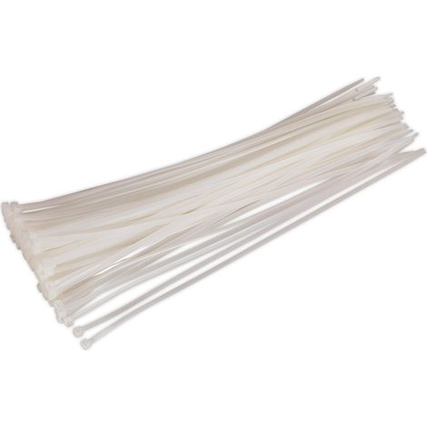 Sealey Cable Tie 380 x 4.8mm, White - Pack of 100 CT38048P100W