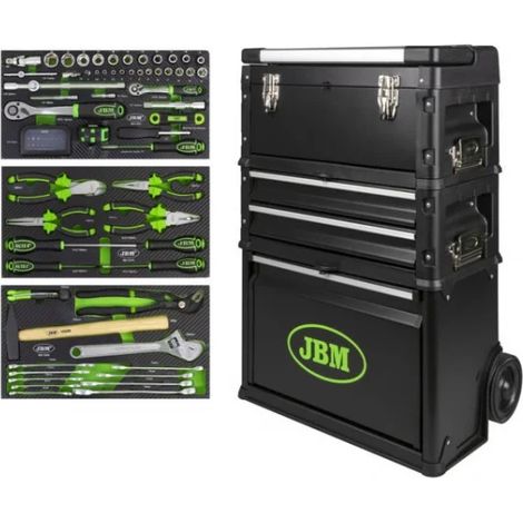 JBM 53672 Carrello modulare con assortimento 97 Pz.