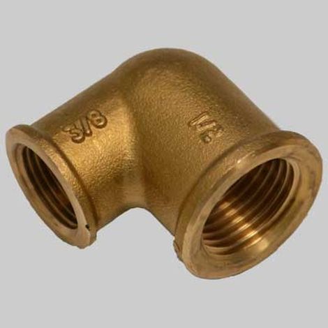 "RACCORDO A GOMITO RIDOTTO F/F OTTONE GIALLO - 1"" x 3/4"