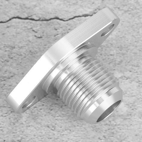 Ölrücklaufflansch aus Aluminium für Turbolader der Typen T3, T4, T3/4, T04, GT40, GT50 und GT55, AN12-Anschluss, turboladerkompatibel, robustes und leichtes Bauteil (1/5)