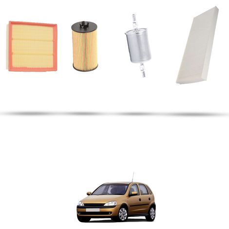 Kit tagliando 4 filtri compatibile con Opel Corsa C 1.0 12V 44kw Dal 2003 (1/5)