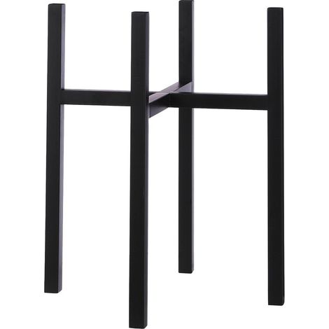Porte-Plante Support pour Pot de Fleurs en Métal Noir L 41,5 x l 41,5 x H 50 cm - PANGIVO (1/5)