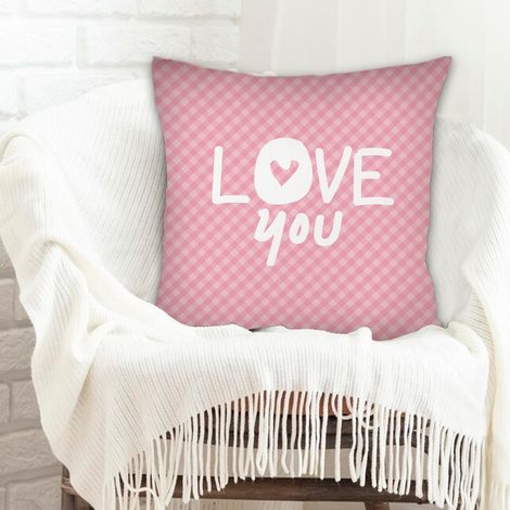 Housse de coussin carrée standard 45x45cm doux pour salon chambre à coucher décoration de la saint-valentin
