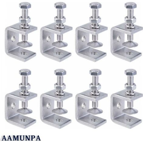 Serre-joints C 8 pièces en acier inoxydable 304 – Ouverture 30mm – Plage de serrage 16-25mm – Pour menuiserie et soudure