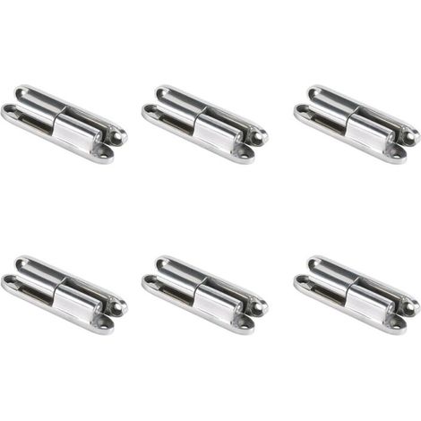 Cerniera per riparazione di ante di armadietti, 14,5x80 mm, 6 scomparti, in lega di zinco, con viti, per porte interne, finestre e porte.