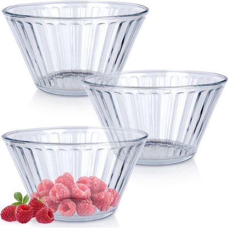 Bols en verre 11,5 cm, 270 ml, lot de 3. (1/5)