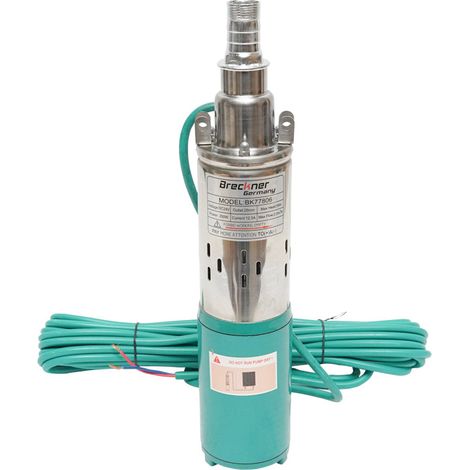 Pompa sommersa 250W, 24V, 2m3/h, D78mm per pannello solare fotovoltaico Breckner Germany