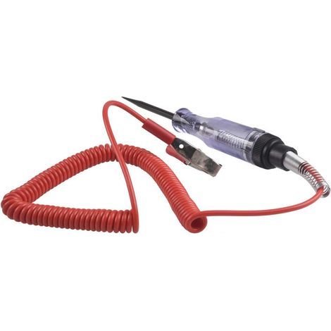 DC circuit tester, circuit indicator pen, 0-24V automotive diagnostic tester for electrical cables with indicator light and alligator clips. - AquaForge (1/5)