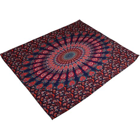 Böhmischer indischer Mandala-Wandbehang, Wandteppich, Wandbehang (3) (1/5)