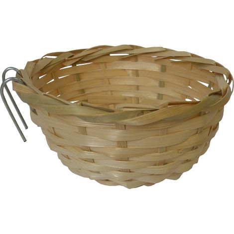 1 Nid en Rotin pour Oiseaux, Diamètre 9cm, Accessoire de Cage, Pour Petits Oiseaux