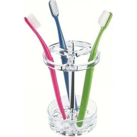 [JAMAIS UTILISÉ] Porte-dentifrice de salle de bain, porte-brosse à dents en plastique, support de rangement simple haut de gamme, transparent (1/3)