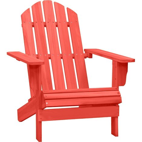 Sedia Giardino Adirondack in Legno Massello di Abete Rossa vidaXL