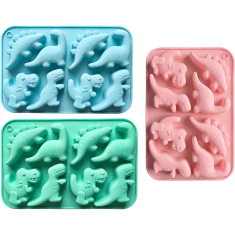 à Dinosaure en Silicone 3-Pièces 8-Cavités Plateau De Moulage (1/5)