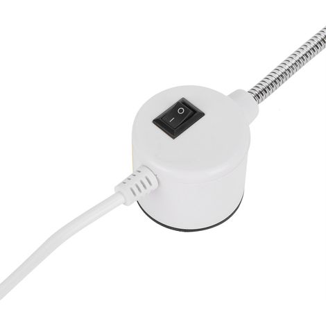 Lampe de travail à LED pour machine à coudre, 10 puces, bras flexible, prise EU 110‑250V