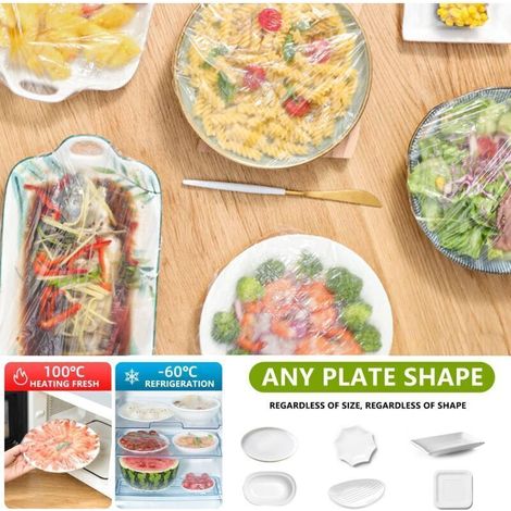 Film Alimentaire Reutilisable ,200 Pièces Sac de Conservation Alimentaire - Charlotte Alimentaire Reutilisable,Couvercle Tissus Alimentaire - Couvre Plat Reutilisable - Fresh Keeping Bags,--TRIMEC (1/3)