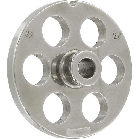 Piastra "Professionale" per Tritacarne numero 22 "Reber" in acciaio temperato -Foro 14 mm (1/4)