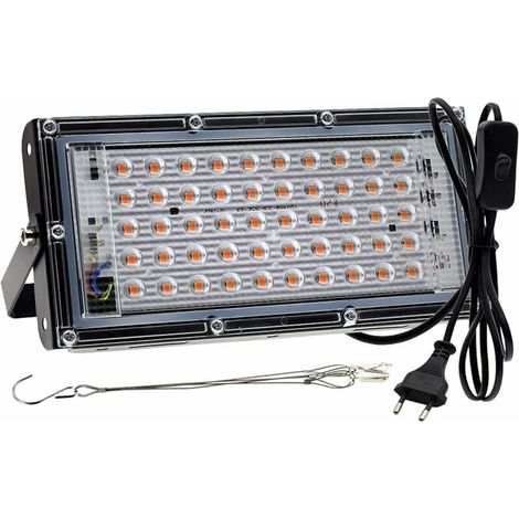 100 / 50W Horticulture Lamp, Full Spectrum UV Infrared LED Plant Growth Light, Ideal for Indoor Plants, Flowers and Vegetables, Seedlings, Flowers and Results (50W) (1/5)