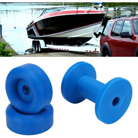 Rouleaux de quille en PVC bleu pour support d'étrave (1/5)