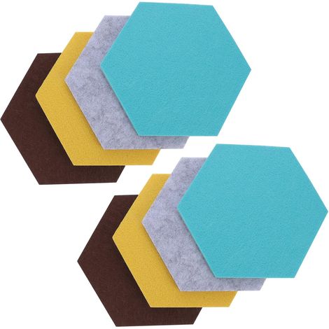 Tableau Hexagonal en Feutre 8pcs Panneau Mural Adhésif Stable et Décoratif pour Bureau et Décoration Murale (1/5)