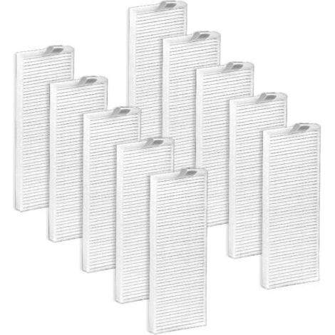 10 filtres HEPA – pièce de rechange – compatibles avec Lefant M210, M213, OKP Life K2 et K3 – filtration poussière et pollen – pour aspirateurs robots – blanc – 8 x 5 cm (1/4)
