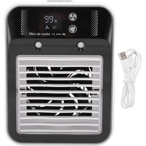Enfriador de aire para oficina recargable por USB, con nebulización silenciosa y pantalla digital, portátil - KZQ (1/4)