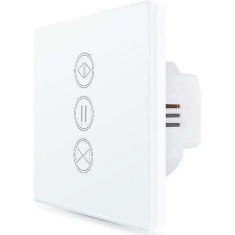 Interrupteur Volet Roulant Connecté, Ouverture Réglable, Commutateur Stores Rideau WiFi, Compatible avec Alexa Google Home pour Commande Vocale, Minuterie Intelligent Moteur Mural (1/4)