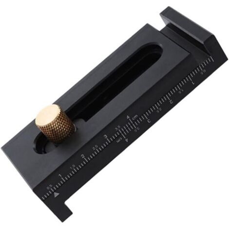 QORVA-Jauge d'écartement pour le travail du bois, alliage d'aluminium, règle de mesure de joint de scie, ajusteur de fente, outil de mesure de profondeur, outils de travail du bois, jauge de joint de (1/4)