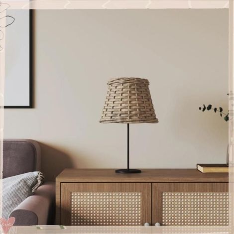 364388 Abat-jour marron 15x12 cm osier (1/5)
