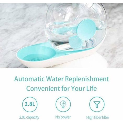 Distributeur d'eau / Fontaine à gravité - Modèle Escargot - 2,8 L - Plastique alimentaire - Sans électricité (1/4)