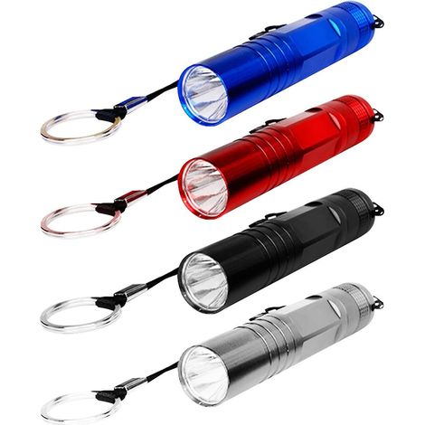 4 Mini-Taschenlampen aus Aluminiumlegierung, tragbar, Notbeleuchtung im Freien, geeignet für Nachtreisen, Radfahren und Bergsteigen (1/5)