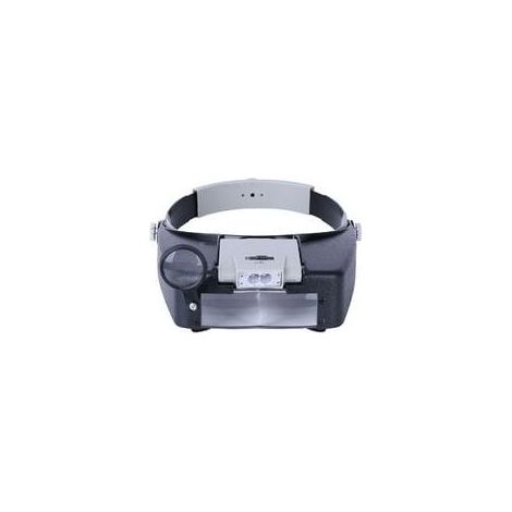Bandeau Loupe Horloger Mains Libres Loupe avec Lumière Casque Loupe Grossissante avec LED Lumière, pour Horloger, Bijoutier, Lecture (1/5)