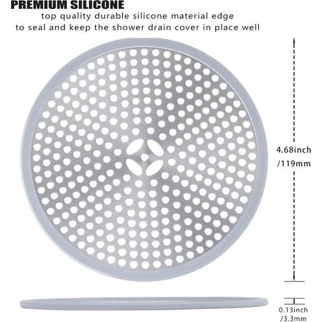 Drain De Douche - Filtre De Cheveux - Filtre Pour Bonde De Douche - Grille Douche Anti Cheveux - Couverture De Drain Filtre À Évier (1/5)