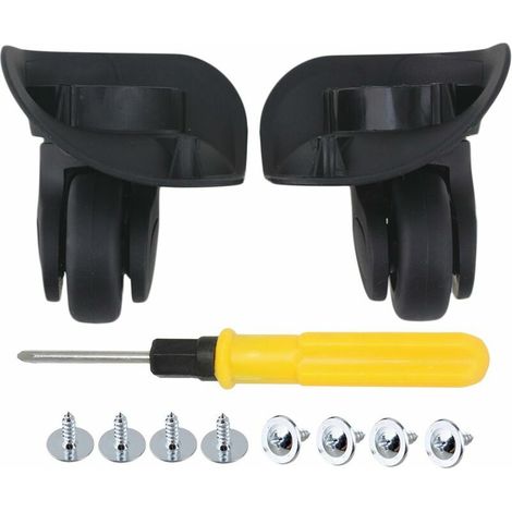 [NON UTILIZZATO] paio di valigie nere con ruote piroettanti a 360 gradi 91x107x49mm - BQLZR