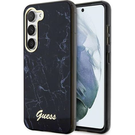 Guess GUHCS23SPCUMAK S23 S911 schwarz/schwarzes Hartschalenetui Marmor (1/5)