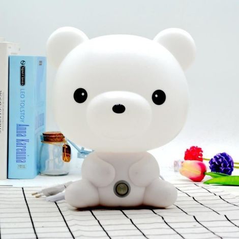 Veilleuse BéBé Portable Lampe de Nuit Chevet Table Lumière BéBé Chambre Ours Lampe (1/4)
