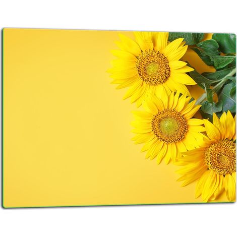 Planche à découper en verre 52x40 fleurs (1/5)