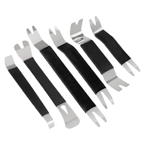 Kit d'outils de démontage garnitures voiture – 6 outils anti-rayures  Outils retrait professionnels panneaux porte carrosserie pour porte, systèmes - (1/5)