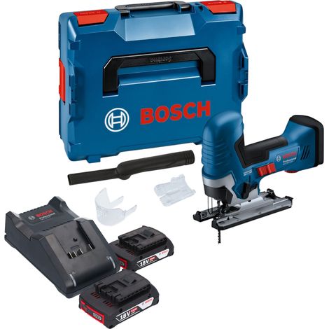 Bosch GST 18V-125 S Professional Akku Stichsäge 18 V 125 mm Brushless + 2x Akku 2,0 Ah + Ladegerät + L-Boxx