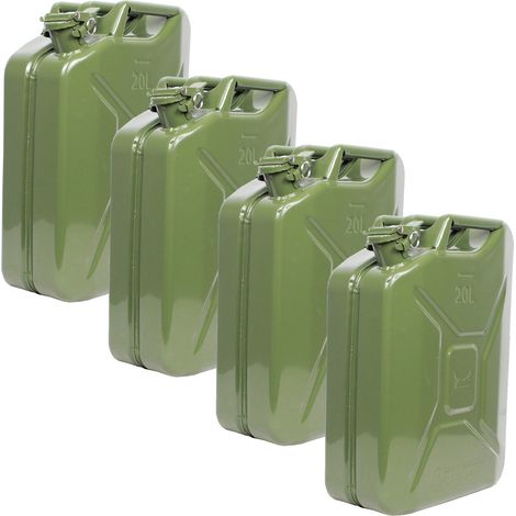 4x Metallkanister olivgrün 20 Liter Benzin Diesel (1/4)