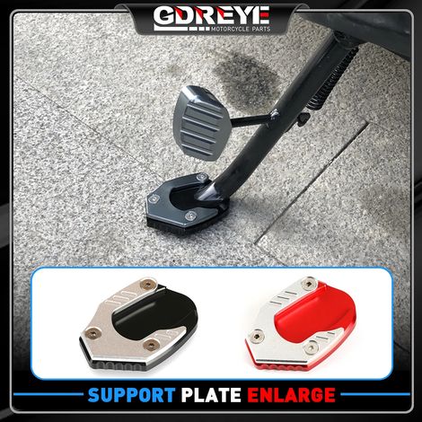 (Noir) Compatible avec les motos HONDA Forza 350 et 300 NSS350. Accessoires pour Forza 300 : béquille latérale, extension et plaque de support. Maxpower (1/4)