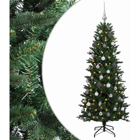 Árbol de Navidad artificial con bolas 120 cm 150 LED vidaXL (1/5)